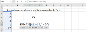 Como Somar Apenas Valores Positivos Na Planilha De Excel Tudo Excel