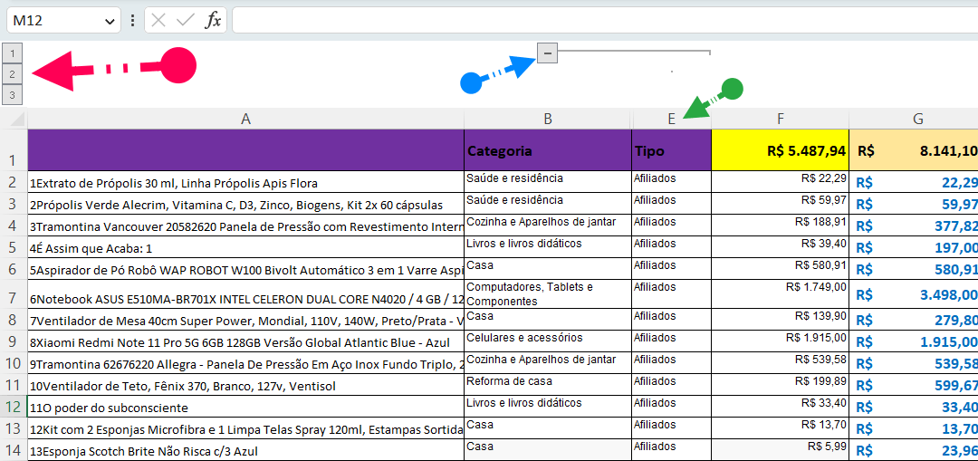 Como Agrupar Colunas No Excel Tudo Excel