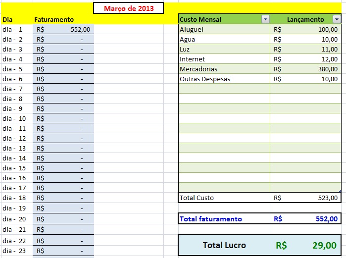 Planilha De Fluxo De Caixa Em Excel Tudo Excel