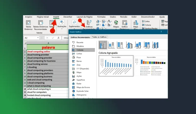 A Maneira Mais Fácil de Inserir Gráfico na Planilha de Excel