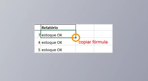 copie a função para as células seguintes até D8