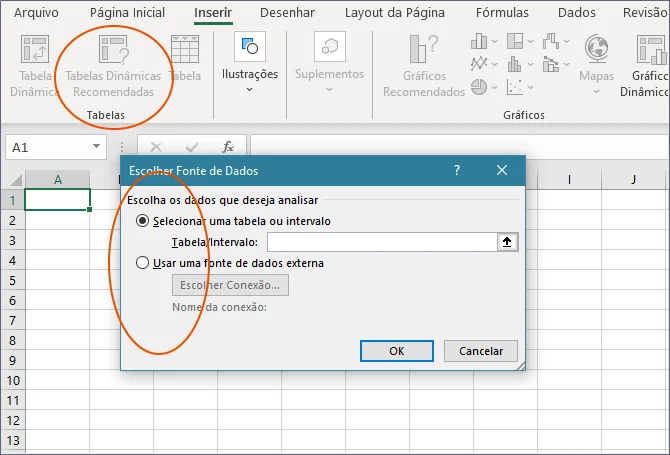 Imagem de como criar uma tabela dinâmica no Excel