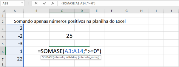 Como Somar Apenas Valores Positivos Na Planilha De Excel Tudo Excel 6048