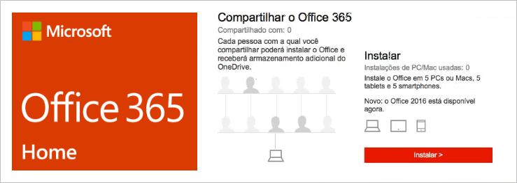 Office 365 home assinatura