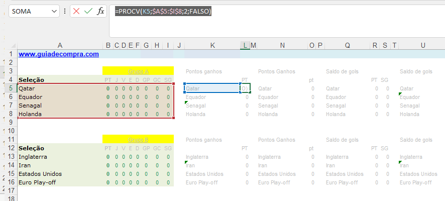 Tabela da Copa do Mundo 2018 em Excel - Excel Easy  Tabela copa do mundo,  Copa do mundo 2018, Copa do mundo