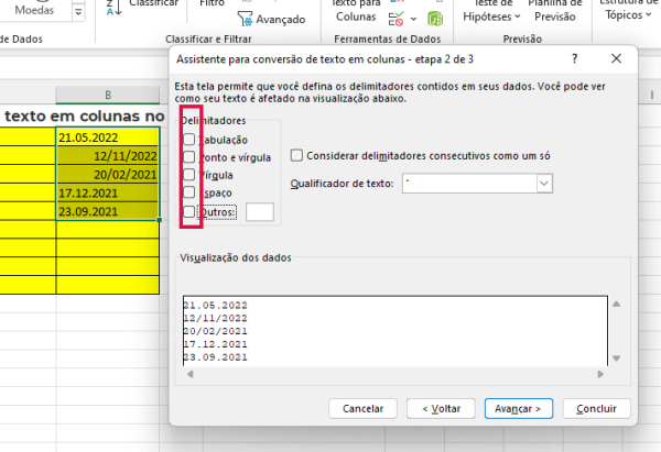 Converter String Em Data Com Texto Em Colunas No Excel Tudo Excel