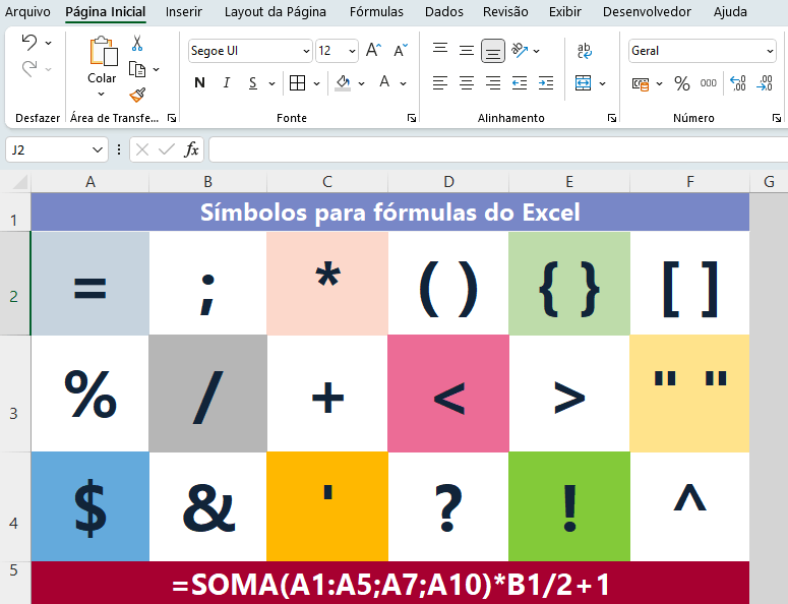 O Que Significam Os S Mbolos Nas F Rmulas Do Excel Tudo Excel