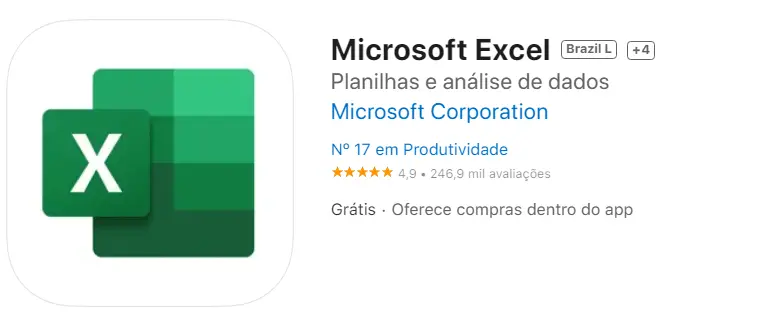 Como Baixar o Aplicativo Excel na App Store?