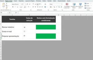 Usar Formatação Condicional com Caixa de Seleção no Excel